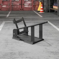 HOMCOM Soporte para Rueda Delantera de Motocicleta Carga 816,5 kg Robusta con Altura Ajustable para Ruedas Ø38,1-53,34 cm Negro(m-9)