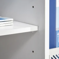 Homcom Suport Imprimanta – Mobilier Negru si Alb cu Sertare(m-8)