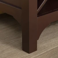 HOMCOM Casier à vin Meuble de rangement pour bouteille de vin Porte-bouteilles + Support Verres + tiroir - Marron(m-9)