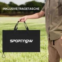 SPORTNOW Roundnet Set Spieleset mit Spielnetz 3 Bällen Tragetasche Ballpumpe Blinngoball Set Ø92 x 20 cm Gelb(m-7)