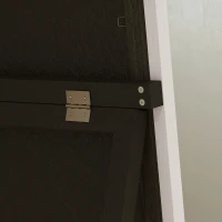 HOMCOM Volledige Lichaamsspiegel, MDF-Frame, Splintervrije Folie, 162,6 x 53,3 cm, Grijs(m-9)