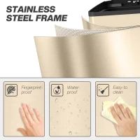 HOMCOM 40L Dual Compartment Stainless Steel Bin, with Deodoriser Holders - Gold Tone(m-8)