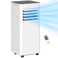 HOMCOM 3-in-1 Airco, Ventilator met LED-Display, Wasbare Filter, Timer, Wit(m-11)