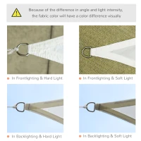 Outsunny Tenda a vela Tendone parasole triangolare in poliestere (colore: bianco, dimensione: 6x6x6m)(m-5)