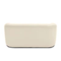 Sofa 800012, 2-Sitzer, 2er Couch, Teddy-Stoff, Polstersofa, 160 x 86 x 71 cm (BxTxH), Creme(m-6)