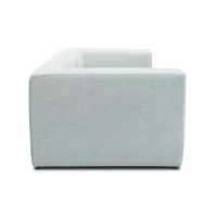 Sofa 800013, 2-Sitzer, rechteckig, gepolsterte Rückenlehne, 2er Couch, 216 x 108 x 69 (BxTxH), Hellgrau(m-4)