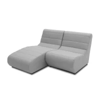 Outdoor Sofa 300 002 1F Element - Longchair, Ecksofa, Gartensofa, Gartenmöbel, Sofa, silber, 146 x 120 x 80 cm(m-1)