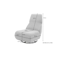 Outdoor Sofa 300 012 Sessel mit Rücken- und Drehfunktion, Gartenmöbel, Outdoor Sessel, terra, 68 x 88 x 67 cm(m-4)