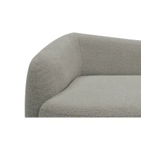 Recamiere 700013, Liege, oval, Füße mit Filzgleitern, Sofa, 183 x 105 x 75 (BxTxH), Grau(m-13)