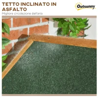 Outsunny Capanno da Giardino Porta Attrezzi in Legno Impermeabile, 77x54.2x179 cm Giallo(m-5)