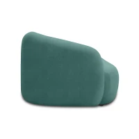 Recamiere 700013, Liege, oval, Füße mit Filzgleitern, Sofa, 183 x 105 x 75 (BxTxH), petrol(m-11)