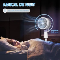 HOMCOM Ventilateur circulateur d'air oscillation réglable à 70°+90°, télécommande, minuterie 7H, 3 vitesses, blanc(m-6)