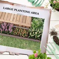 Outsunny 60 x 240cm Galvanised Steel Planter, with Open Bottom, Brown(m-4)