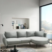 Ecksofa 200 020, Sofa in L-Form, Federkernpolsterung, 292 x 180 x 85 cm (BxTxH), grau(m-2)