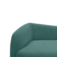 Recamiere 700013, Liege, oval, Füße mit Filzgleitern, Sofa, 183 x 105 x 75 (BxTxH), petrol(m-13)