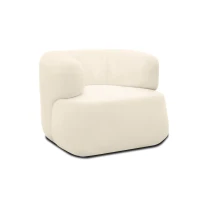 Sessel 800 012, Armsessel, Teddy-Stoff, 90 x 86 x 71 cm (BxTxH), creme(m-1)