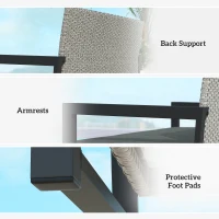 Outsunny 151.5L Storage Garden Bench, with Cushion - Grey(m-8)