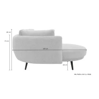 Ecksofa 200 020, Sofa in L-Form, Federkernpolsterung, 292 x 180 x 85 cm (BxTxH), beige(m-3)
