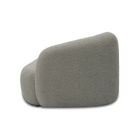 Recamiere 700013, Liege, oval, Füße mit Filzgleitern, Sofa, 183 x 105 x 75 (BxTxH), Grau(m-11)