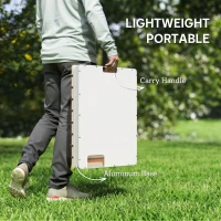 Outsunny Doccia da Giardino Portatile con Altezza Fino a 4 m e Getti d'Acqua Regolabili, 70x55 cm, Legno(m-8)