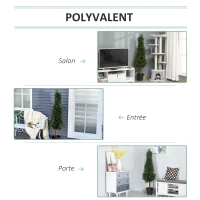 Outsunny Arbre Artificiel Sapin Plante Artificiel Hauteur 1,5 m Tronc Bois Naturel Feuillage Grand réalisme Vert foncé Pot Inclus(m-5)