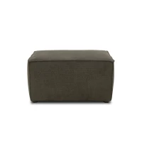 Hocker 101017, Polsterhocker, rechteckig, 80 x 60 x 43 cm (BxTxH), schlamm(m-5)