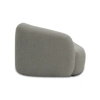 Recamiere 700013, Liege, oval, Füße mit Filzgleitern, Sofa, 183 x 105 x 75 (BxTxH), Grau(m-11)