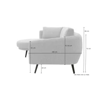 Ecksofa 200 020, Sofa in L-Form, Federkernpolsterung, 292 x 180 x 85 cm (BxTxH), beige(m-4)