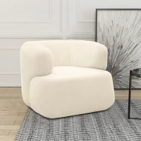 Sessel 800 012, Armsessel, Teddy-Stoff, 90 x 86 x 71 cm (BxTxH), creme(m-2)