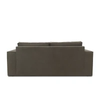 Sofa 100017, 2-Sitzer mit Rückenkissen und Armlehnen, 2er Couch, 210 x 93 x 84 cm (BxTxH), schlamm(m-8)