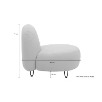 Outdoor Sofa 300 011 Sessel, Gartensofa, Gartenmöbel, Outdoor Möbel, beige, 76 x 88 x 79 cm(m-2)