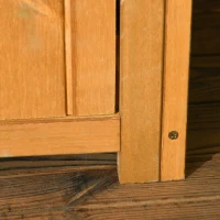 Outsunny Capanno da Giardino Porta Attrezzi in Legno Impermeabile, 77x54.2x179 cm Giallo(m-10)