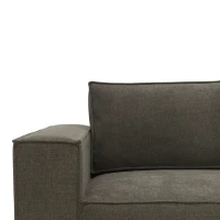 Ecksofa 101 017, Sofa, L-Form, Sofa, Couch, Polsterecke, Eckcouch, 277 x 197 x 84 cm (BxTxH), Schlamm(m-6)