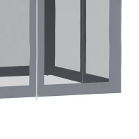 Outsunny Tonnelle Barnum de Jardin Pop-up Pliant 3,25L x 3,25l x 2,65H m Acier Polyester imperméabilisé Anti UV moustiquaires + Sac de Transport multicolore(m-8)