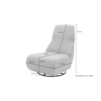 Outdoor Sofa 300 012 Sessel mit Rücken- und Drehfunktion, Gartenmöbel, Outdoor Sessel, braun, 68 x 88 x 67 cm(m-4)