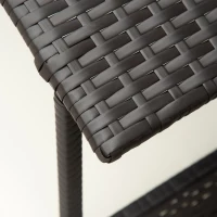 PawHut® Domek dla Psa Łóżko w Formie Domku na Zewnątrz Stalowy Stelaż PP Rattan Czarny(m-9)