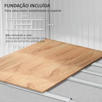 Outsunny Abrigo de Jardim 4,9 m² 277x195x192cm Abrigo Metálico para Armazenamento de Ferramentas com Base Incluída (Chão não Incluído) Verde Escuro(m-6)