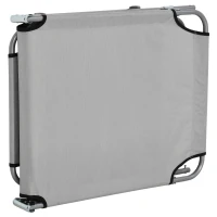 Outsunny Leżanka słoneczna, ogrodowa, do wellness, na plażę, składana, z ochroną przed słońcem, 187 x 58 x 36 cm, Szara(m-11)