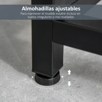 HOMCOM Mesa de Entrada con 2 Cajones y Pies Ajustables Estilo Moderno para Pasillo Salón 120x34x81 cm Blanco y Negro(m-6)