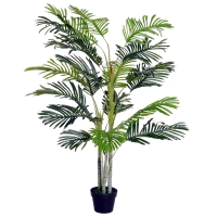 Outsunny Planta Artificial Palmera 150 cm con Maceta y Musgo para Decoración Interior Salón Oficina Ø18x150 cm Verde