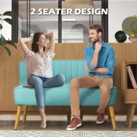 HOMCOM Sofa w wyglądzie lnianym(m-6)