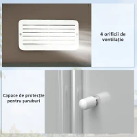 Outsunny Căsuță de Grădină pentru Unelte, 213x130x185 cm, Maro(m-7)