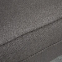 HOMCOM Fotel relaksacyjny pojedynczy z pikowaniem, poliester, ciemnoszary(m-9)