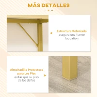 HOMCOM Consola para Recibidor Mueble para Recibidor Estilo Moderno con Cajón y Estante Abierto para Entrada Pasillo 80x30x80,5 cm Blanco y Dorado(m-6)