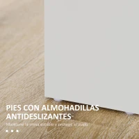 HOMCOM Mesa de Comedor para 4-6 Personas Rectangular de Melamina de Madera y Estilo Moderno 120x69x75 cm Gris y Blanco(m-7)