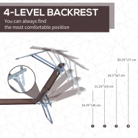 Outsunny Leżak leżak ogrodowy leżak wypoczynkowy leżak trójnożny leżak składany brązowy(m-4)