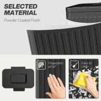 HOMCOM 40L Dual Compartment Rubbish Bin, with Soft-Close Lid - Black(m-6)