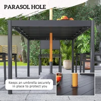 Outsunny Seven-Piece Steel Dining Set, with Aluminium-Top Table(m-7)