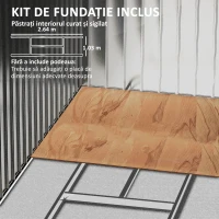 Outsunny Căsuță de Grădină pentru Unelte, 213x130x185 cm, Maro(m-6)