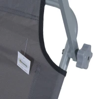 Outsunny leżak leżak ogrodowy leżak wypoczynkowy leżak trójnożny leżak składany szary(m-11)